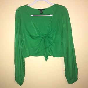 Forever 21 Green Top Great Condition Large